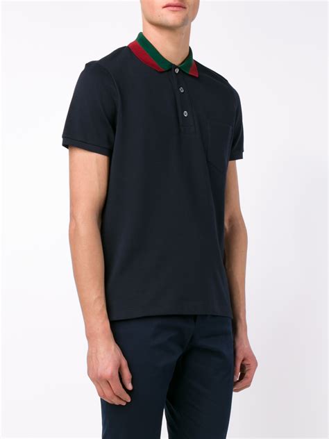 gucci polo shirts cheap|gucci navy striped polo shirt.